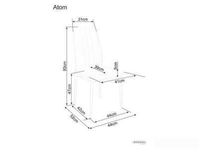 Стул Signal Atom Velvet (bluvel 14 серый/черный)