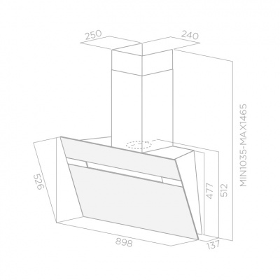 Вытяжка Jetair BONNY WH 90 A