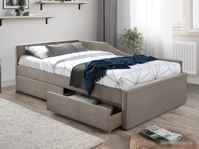 Кровать-тахта Signal Eliot Velvet tap. 228 120х200 (бежевый)