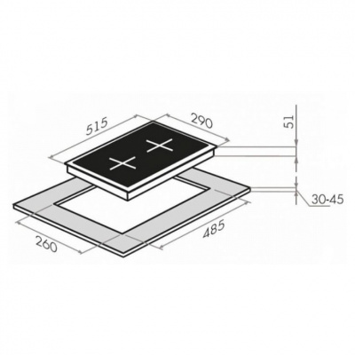 Газовая панель Maunfeld EGHE.32.6CW/G
