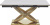Кухонный стол Signal Hermes II 160-240/90 (эффект белого мрамора/золотой)