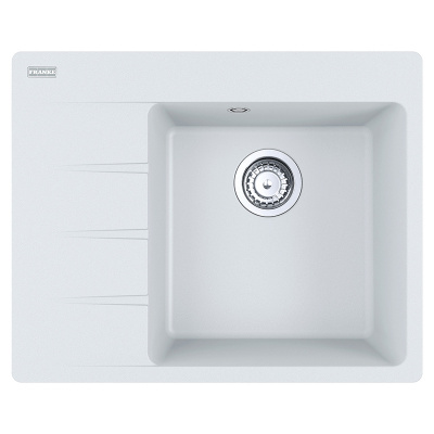 Мойка с сифоном гранит CNG 611-62 TL белый, левая (в/у) Franke (114.0630.449)