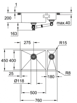 Кухонная мойка Grohe K700 (31575SD1)