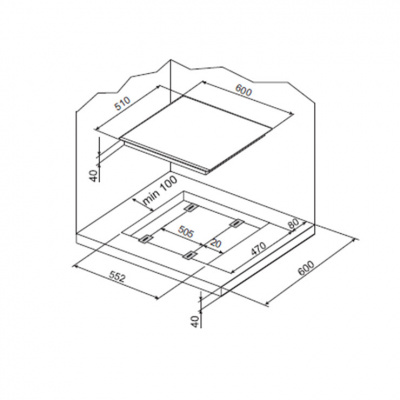 Газовая панель Hansa BHGS63050