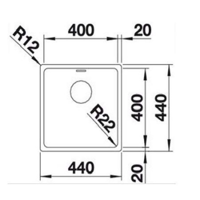 Мойка из нерж. стали Blanco ANDANO 400-IF без кл.-авт.