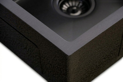 Кухонная мойка Blantek LS-5848STB Stone texture black