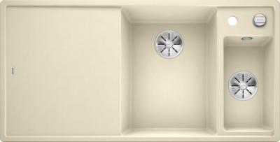 Мойка из силгр. Blanco AXIA III 6 S-F жасмин (чаша справа), доска ясень