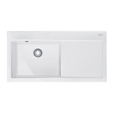 Мойка кухонная Franke Mythos MTK 611-100 (белый, чаша слева)