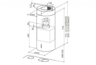 Вытяжка Faber CYLINDRA ISOLA CONCRETE