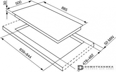 Газовая панель Smeg SRV596GH5