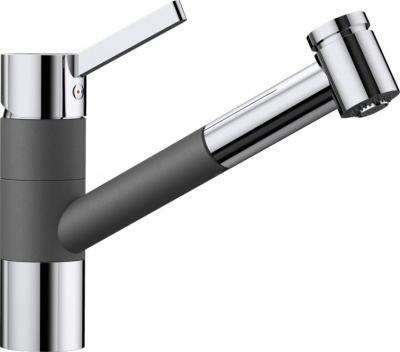 Смеситель BLANCO TIVO-S хром/темная скала