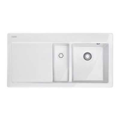 Мойка кухонная Franke Mythos MTK 651-100 (белый, чаша справа)