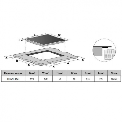 Индукционная панель Weissgauff HI 640 BSC