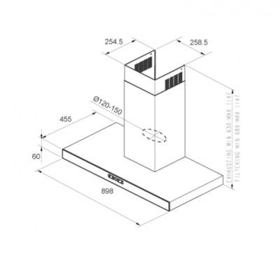 Вытяжка Jetair MONICA IX/A/90