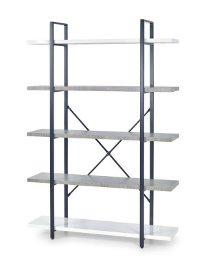 Стеллаж HALMAR STONNO REG2 белый/серый, 120/33/178