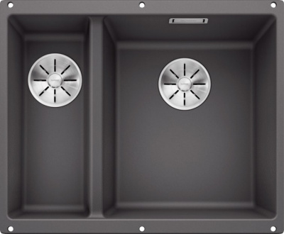 Мойка из силгр. Blanco SUBLINE 340/160-U (чаша справа) темная скала