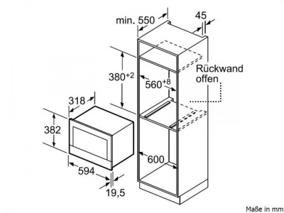 Микроволновая печь встраиваемая Bosch BFL634GB1