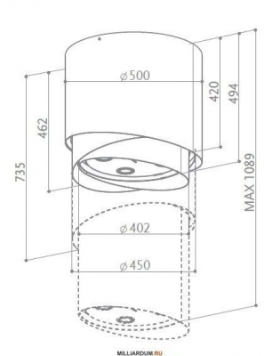Вытяжка Faber PAREO TIBETIAN SILVER (SET)