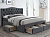 Кровать SIGNAL ASPEN II VELVET BLUVEL 14 серый/дуб, 160/200