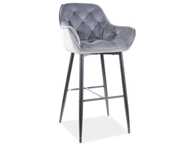 Стул SIGNAL MILA MATT VELVET 75 зеленый/черный New