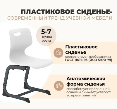 Стул Sheffilton SHT-S-TN22/5-7 А5-7 (серый/белый муар)