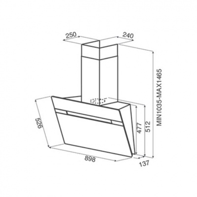 Вытяжка Jetair VIKI WH 90 A
