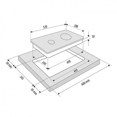 Индукционная панель Krona VENTO 30 BL