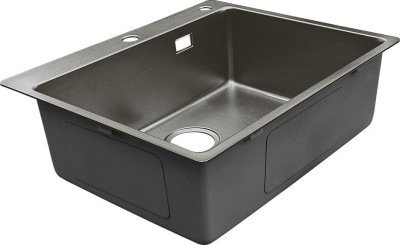 Кухонная мойка GranFest Metal нержавеющая сталь AISI 304 GF-5949 титан