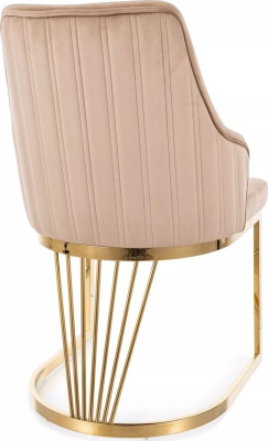 Стул Signal Alure Velvet Bluvel 28 (бежевый/золотой)