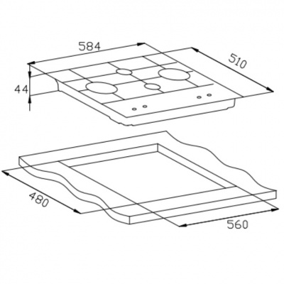 Газовая панель Weissgauff HGRG 6041 BGH