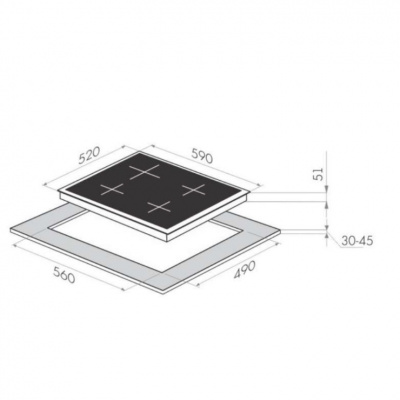 Газовая панель Maunfeld EGHE.64.3STS-EB/G