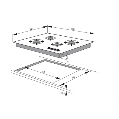 Газовая панель Hansa BHKS611301