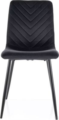 Стул Signal Daren Velvet Bluvel 19 (черный/черный)