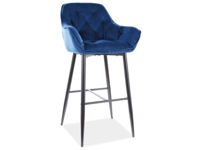 Стул SIGNAL MILA MATT VELVET 77 бирюзовый/черный New