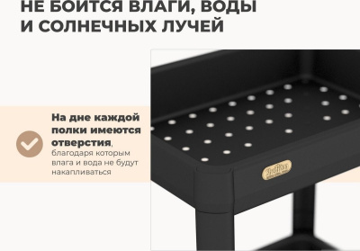 Стеллаж Sheffilton SHT-SS25-3 (черный)