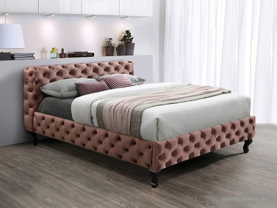 Кровать Signal Herrera Velvet 160x200 (античный розовый)