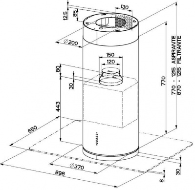 Вытяжка Faber CYLINDRA ISOLA GLOSS  EG8 ELN