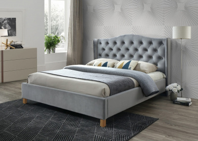 Кровать SIGNAL ASPEN VELVET серый, 160/200