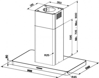Вытяжка Faber T-LIGHT ISOLA EV8P X A100 белая