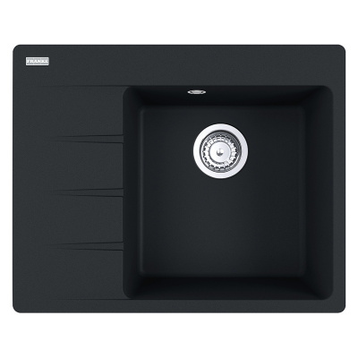 Мойка с сифоном гранит CNG 611-62 TL черный матовый, левая (в/у) Franke (114.0630.450)