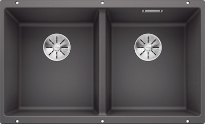 Мойка из силгр. Blanco SUBLINE 350/350-U темная скала