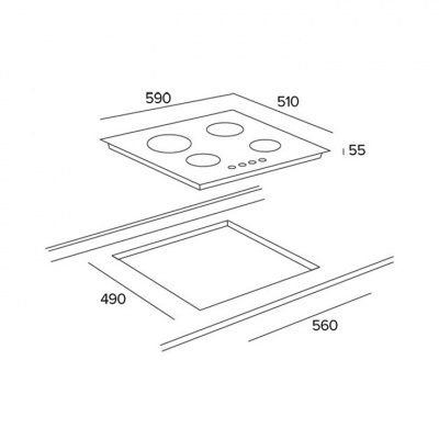 Газовая панель Teka PAC 60 4G AI AL CI STAINLESS STEEL