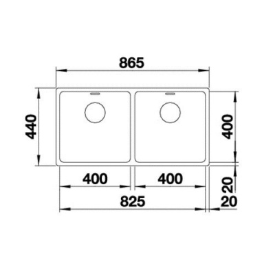 Мойка из нерж. стали Blanco ANDANO 400/400-IF без кл.-авт.