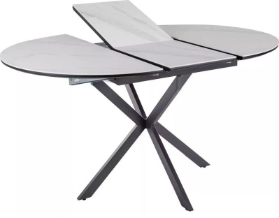 Кухонный стол Signal Gaston ceramic 100-135/100 (белый/черный)