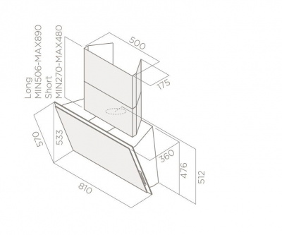 Вытяжка Elica ELLE BL/F/80