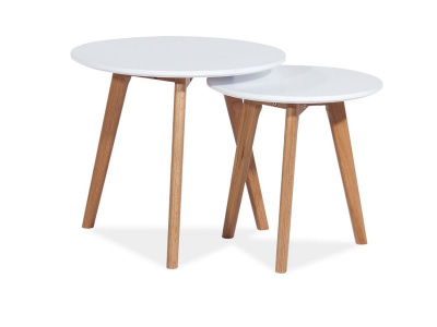 Комплект SIGNAL MILAN S2 (2 стола журнальных ) белый