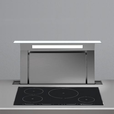 Вытяжка Falmec Design+ DOWN DRAFT tavolo 120 vetro bianco