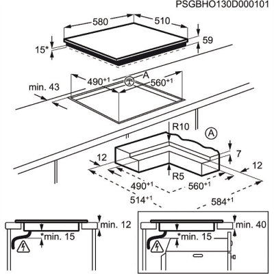Индукционная панель AEG IKK64545IB