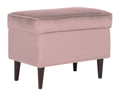 Пуф SIGNAL RON VELVET античный розовый/венге