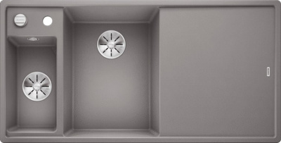 Мойка из силгр. Blanco AXIA III 6 S-F алюметаллик (чаша слева), доска стекло